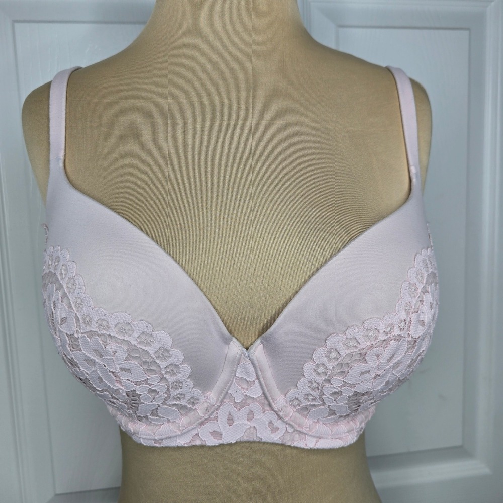 Victoria's Secret Body By Victoria Lined Demi Bra 32DDD Lace Pink